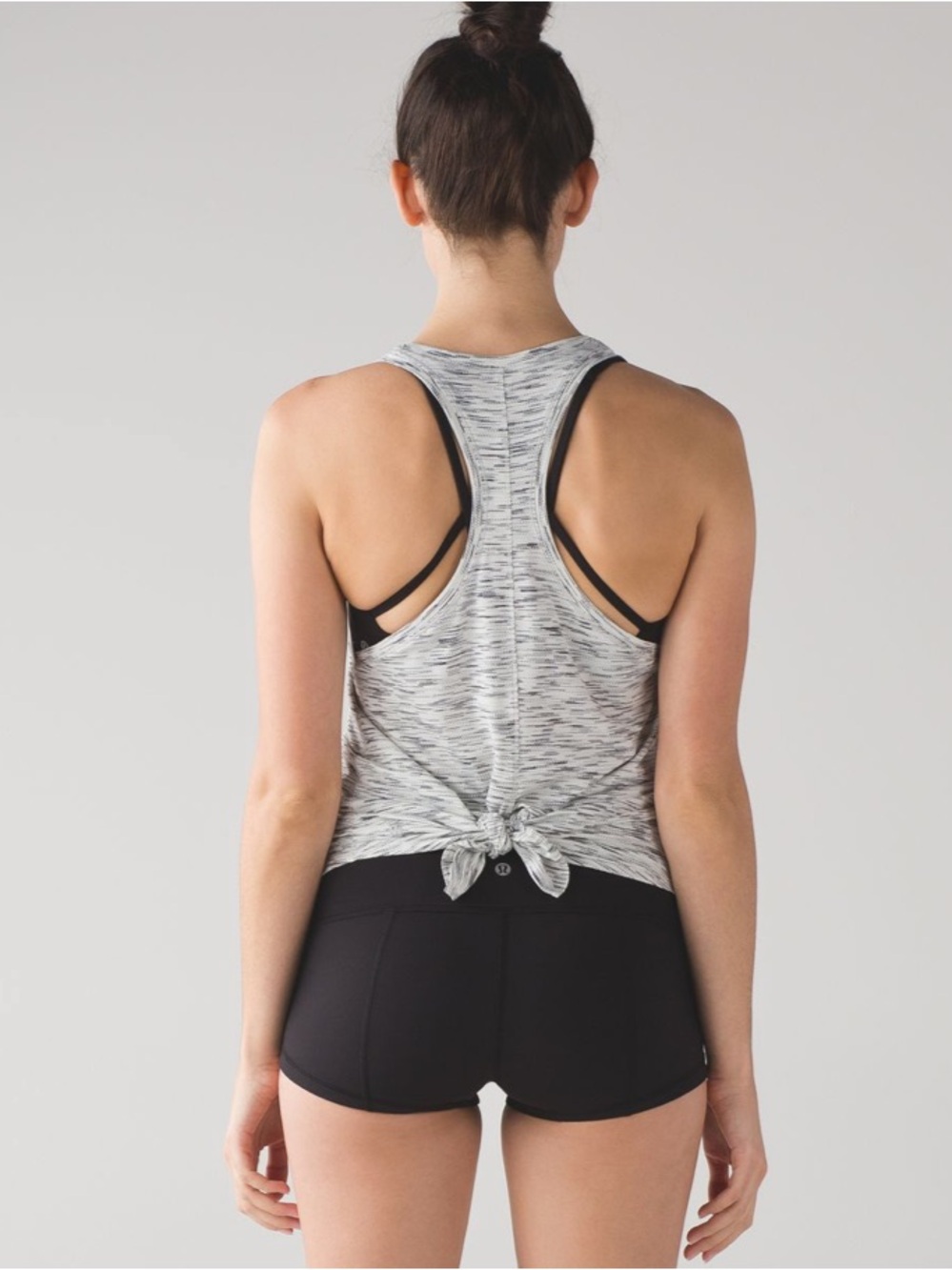 Lululemon Tie It Up Singlet Tiger Space Dye Black‎ White